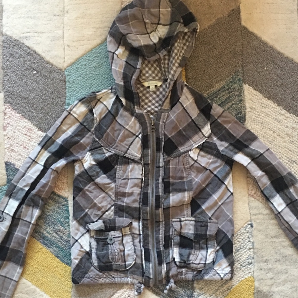 Big Kids Rubbish Plaid Jacket